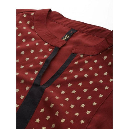 Ethinic Women's Casual Kurti Maroon - warehousetech13