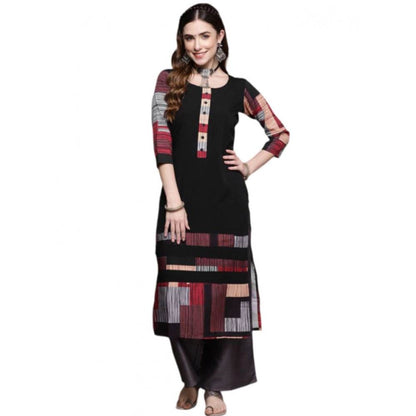 Ethinic Women's Casual Kurti Black - warehousetech13