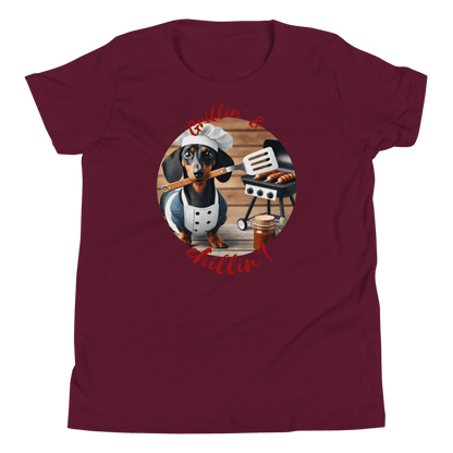 Chef Dachshund Youth T-Shirt - warehousetech13