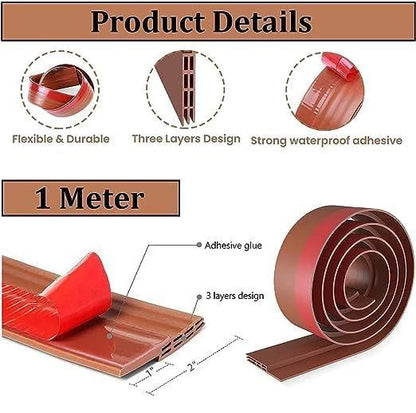 Self-Adhesive 1m Wood Floor Transition Strip Tape - warehousetech13