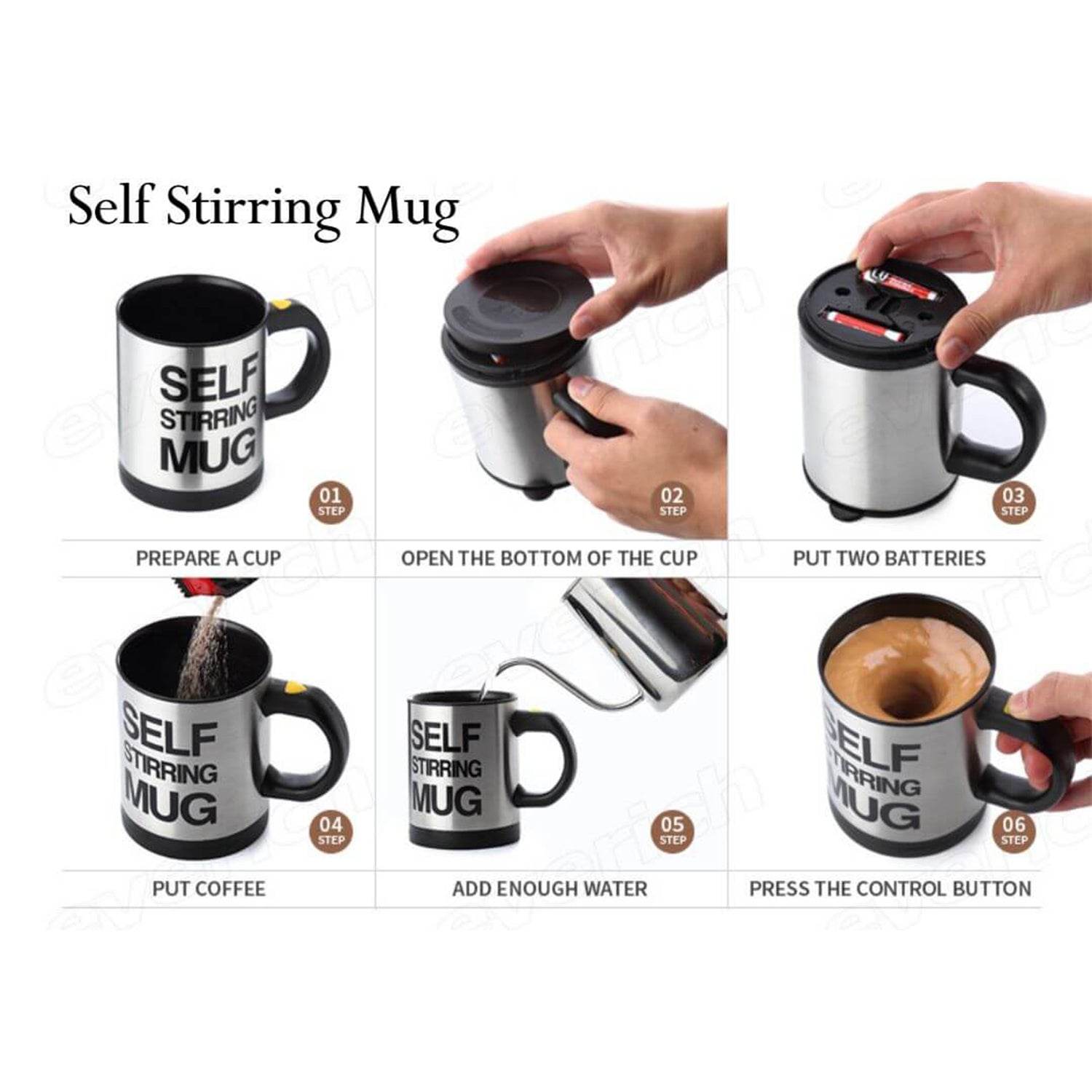Self Stirring Mug Used In All Kinds Of Household And Official Places For Serving Drinks Coffee And Types Of Beverages Etc. - warehousetech13