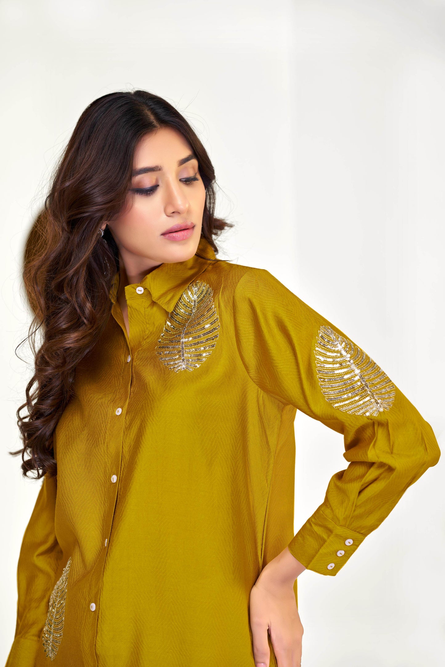 Saroj Purple & Mustard Chanderi Co-Ord Set for Women - Elegant Ethnic Wear