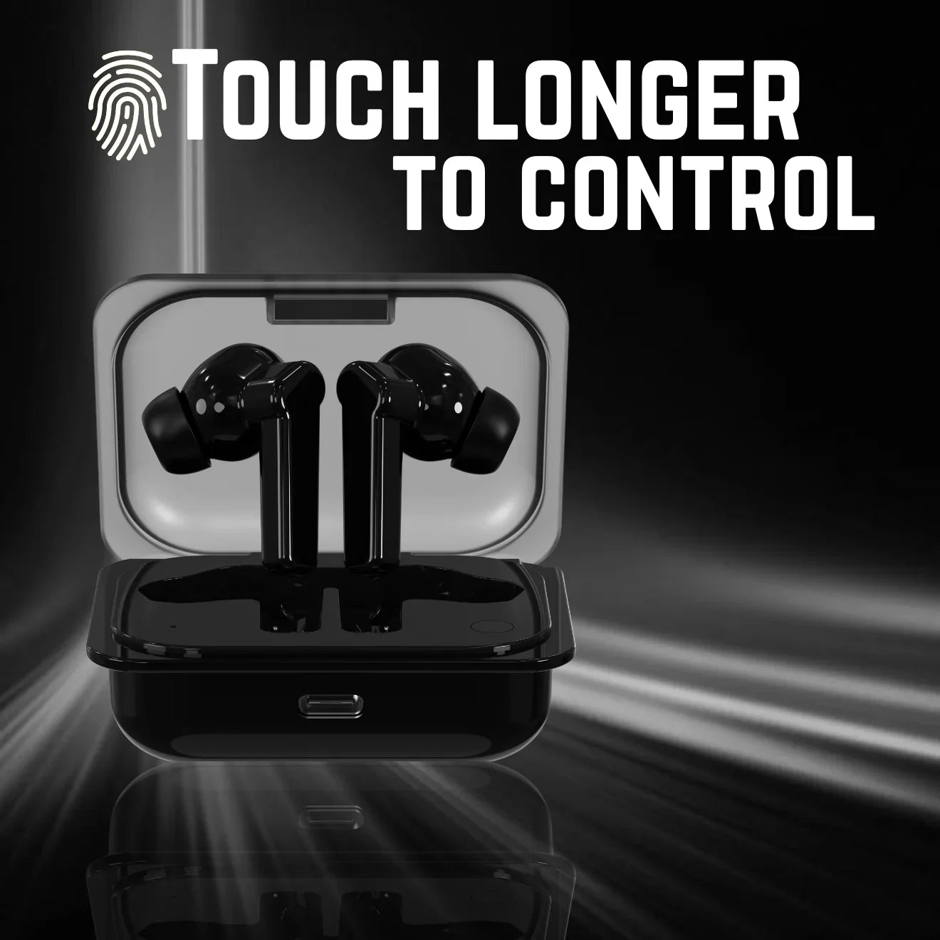 TECSOX Bullet S15 Wireless Earbuds – 30H Playtime, Deep Bass, 13mm Drivers, Clear Sound.