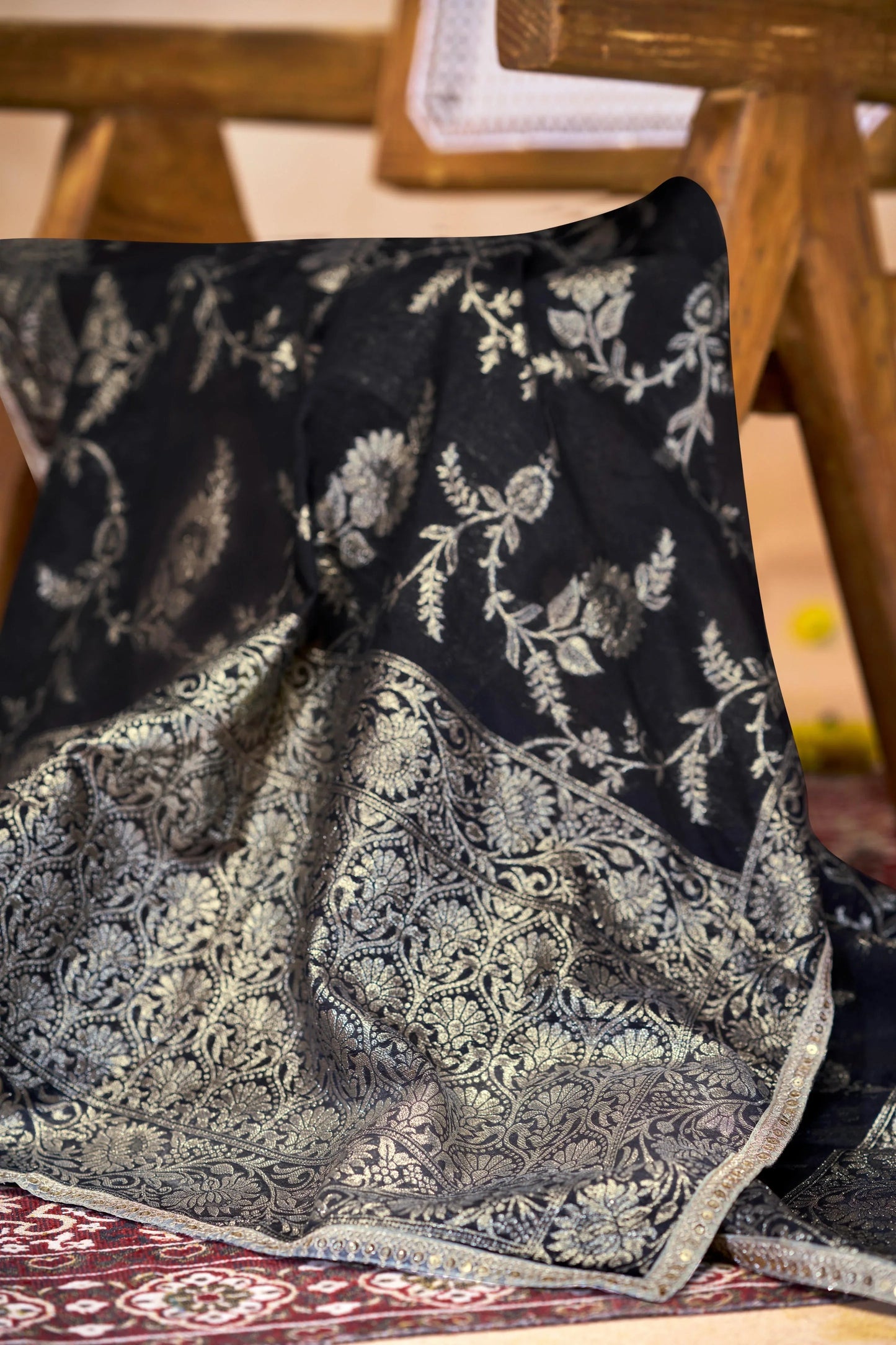 Rashmi Black Kurta and Dupatta Set - Traditional Indian Wear for Women - warehousetech13