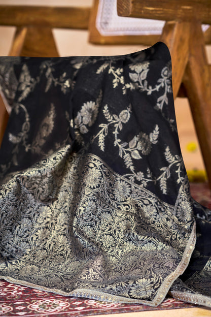 Rashmi Black Kurta and Dupatta Set - Traditional Indian Wear for Women - warehousetech13