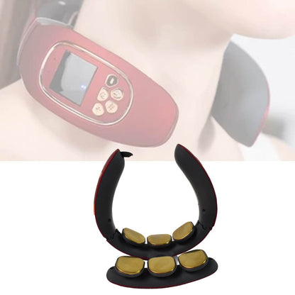 6 Heads Smart Electric Neck And Back Pulse Massager Wireless (1 Pc) - warehousetech13