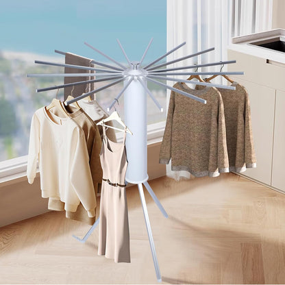 Foldable Rotary Clothes Drying Rack Stand (1 Pc) - warehousetech13
