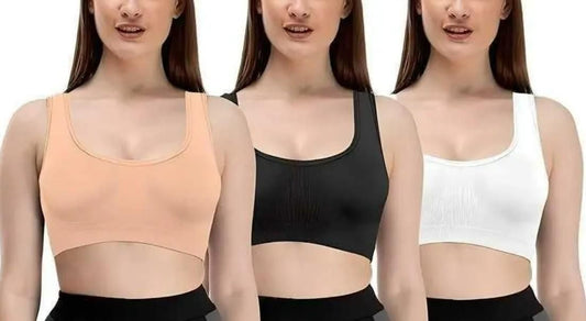 Womens Multicolor Air Bra (Pack of 3) - warehousetech13