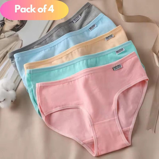 Women's Cotton Comfortable Underwear Pack of 4 - warehousetech13