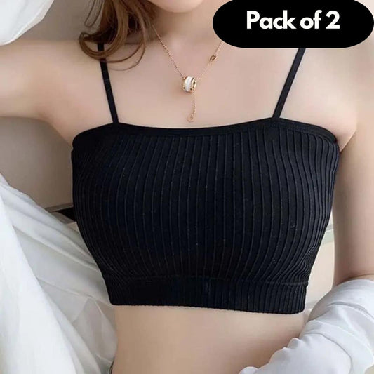 Seamless Silk Padded Bralette Bra Pack of 2 - warehousetech13