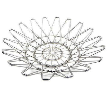 Multipurpose Fruit Basket Stainless Steel For Vegetable Fruits Dining (foldable) - warehousetech13