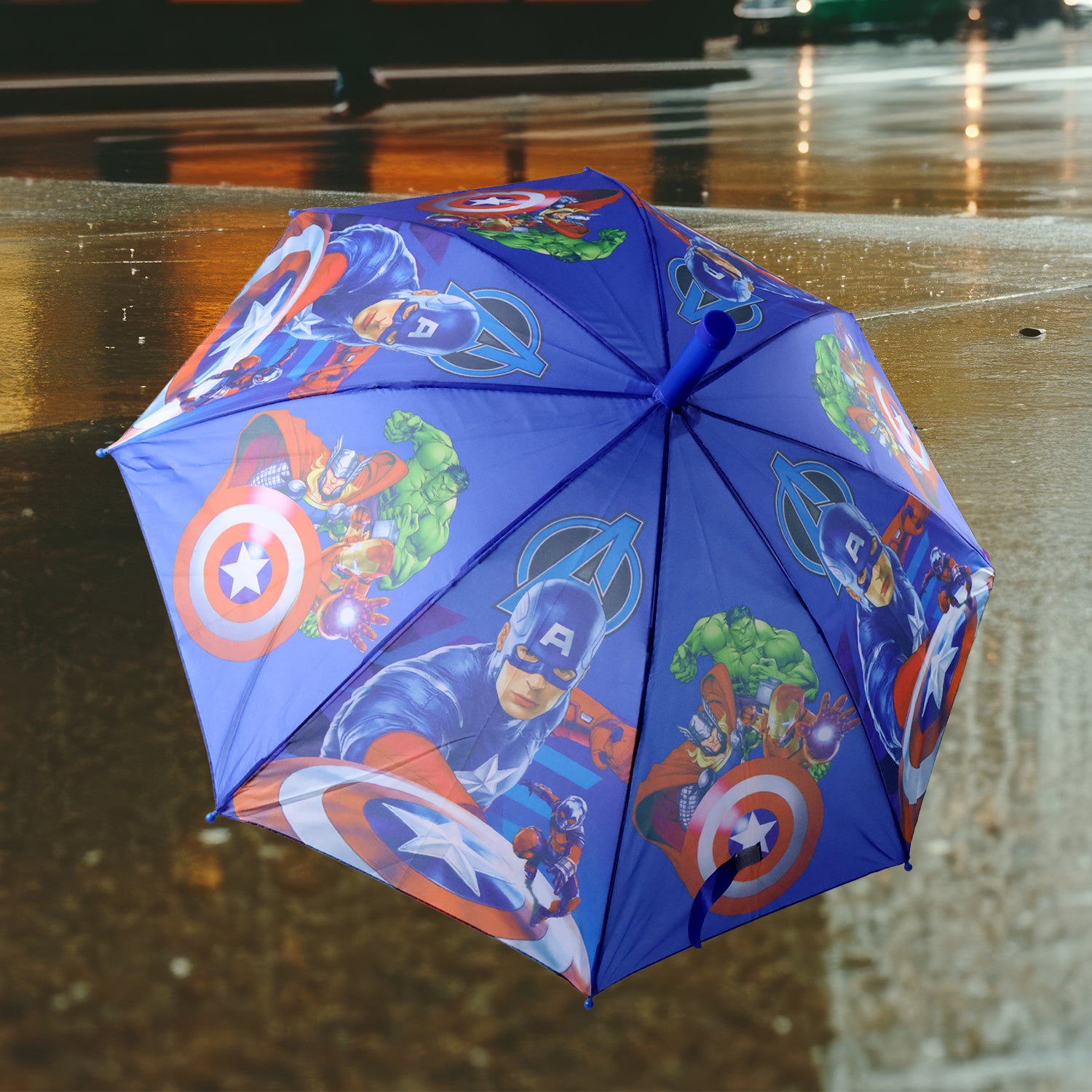 6247 Umbrella With Handle And Lightweight Safety Round Plastic Cap - warehousetech13