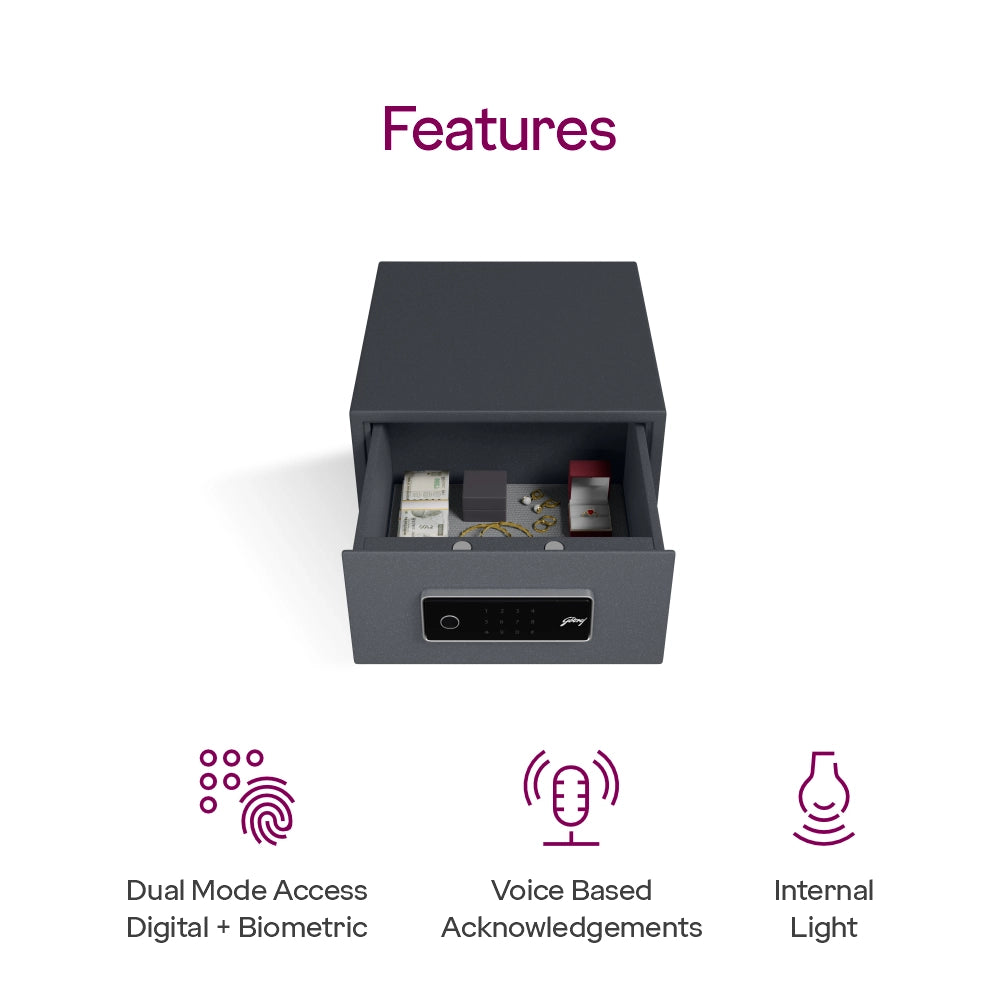 Godrej NX PRO Slide Digi + Bio 13L Home Locker