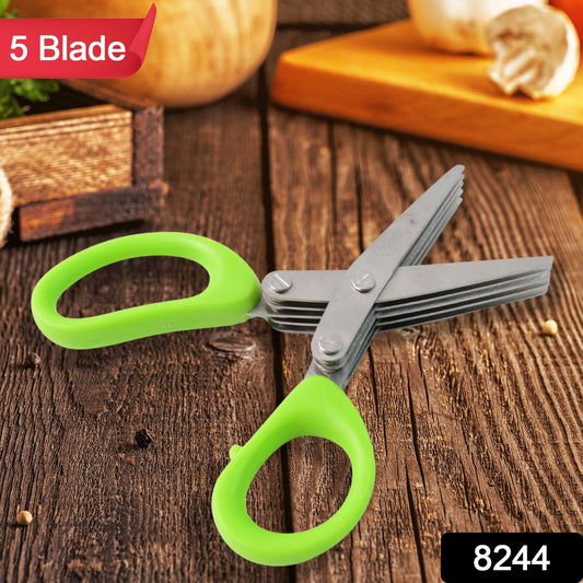 Premium 5 Blade Multipurpose Herb Scissors (1 Pc) - warehousetech13