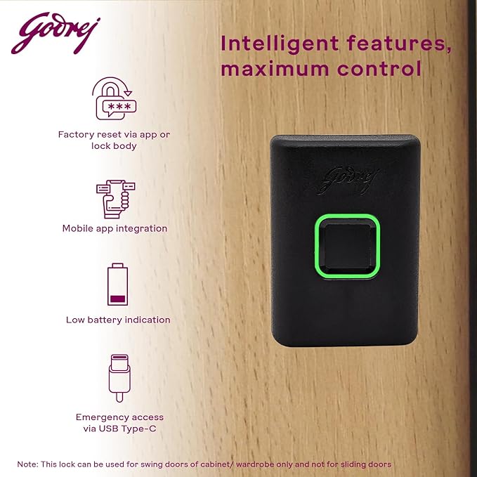 Rion Digital Cabinet Lock - Keyless Biometric Security