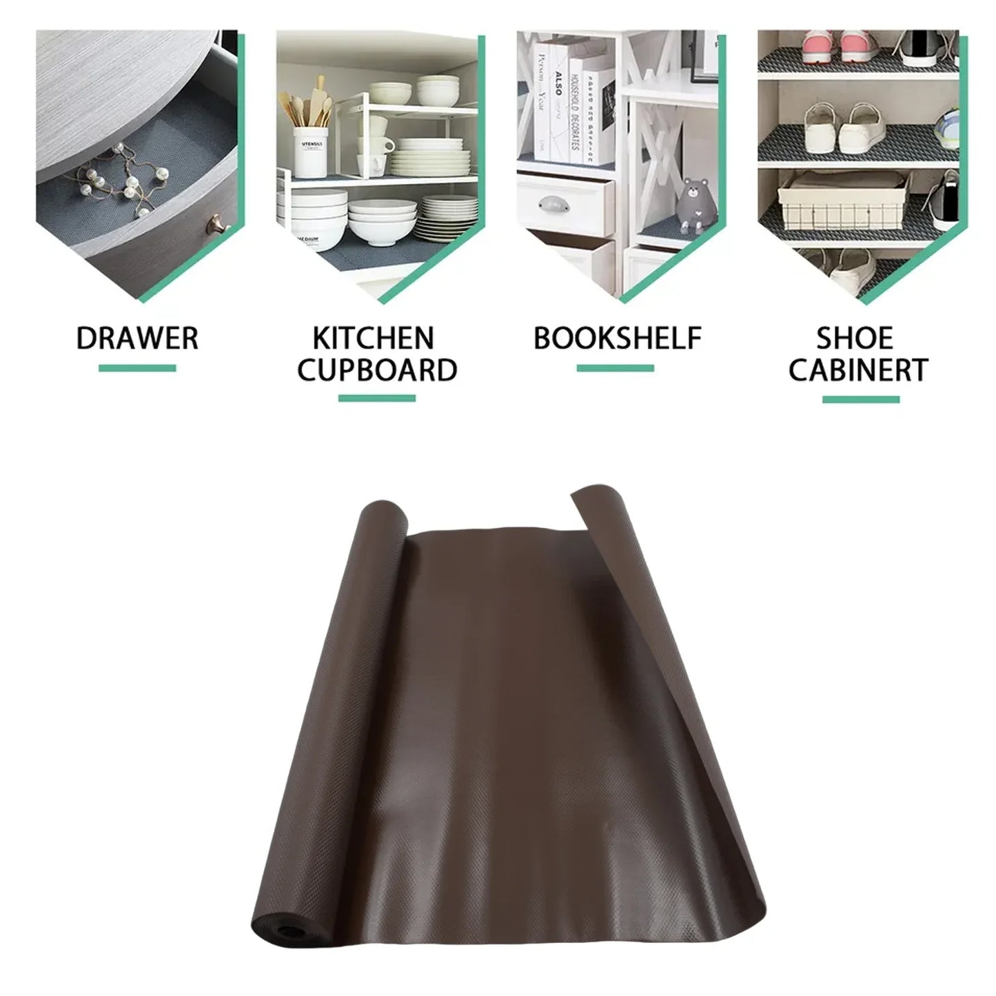 Multipurpose Anti-slip Bathroom Kitchen Cabinet Drawer Shelf Mat Liner Sheets Roll Fridge Mat Table Mat Anti-slip Super Strong Placement Mat For Fridge Bathroom Kitchen Drawer Shelf Liner (45cmx3m) - warehousetech13