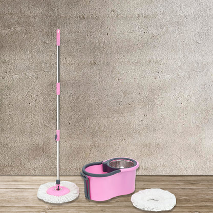 Quick Spin Mop With Steel Spin Bucket Floor Cleaning Easy Wheels Big Bucket Floor Cleaning Mop With Bucket - warehousetech13