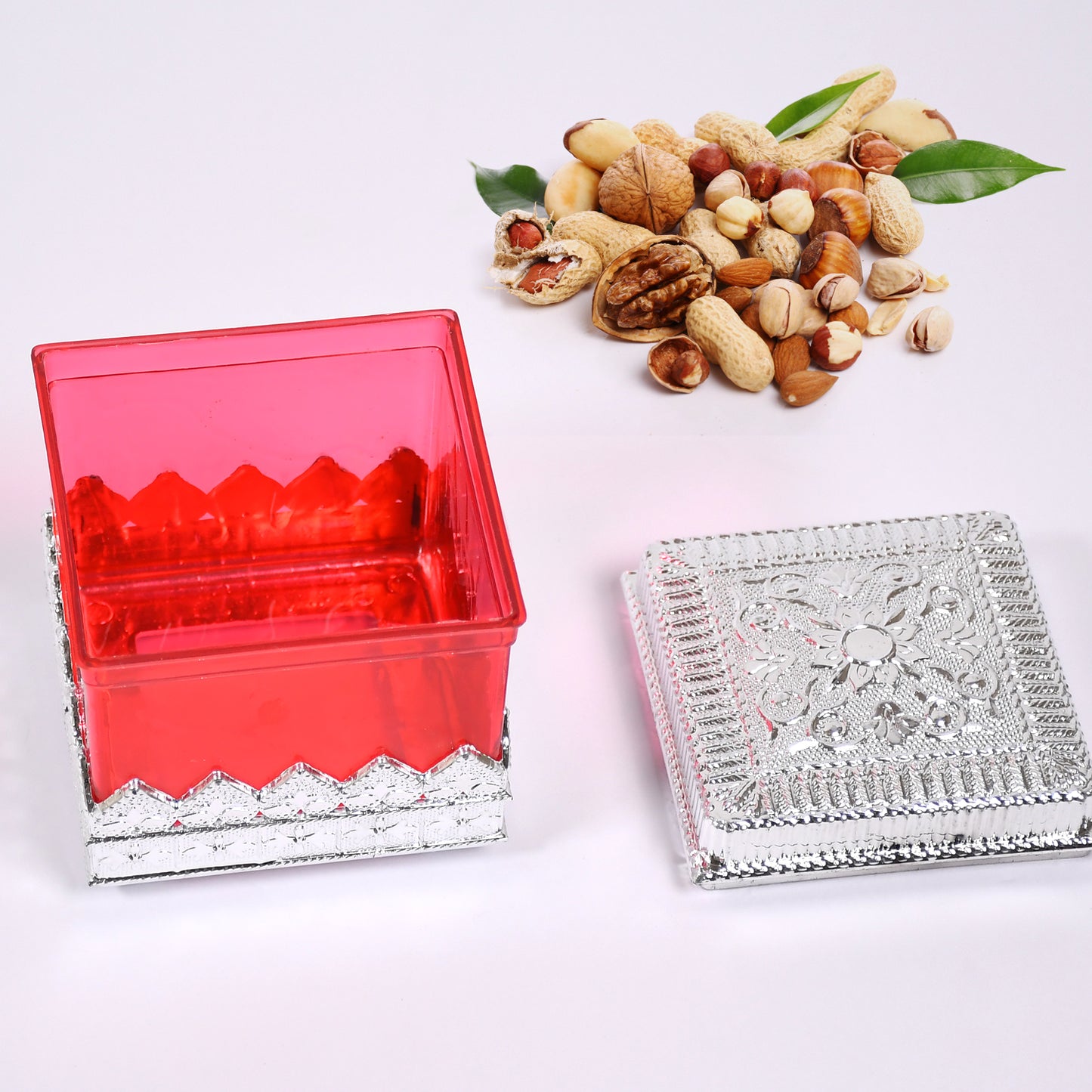 7129 Ruby Dryfruit Storage Container Attractive Design Box For Home Gifting Kitchen Use - warehousetech13