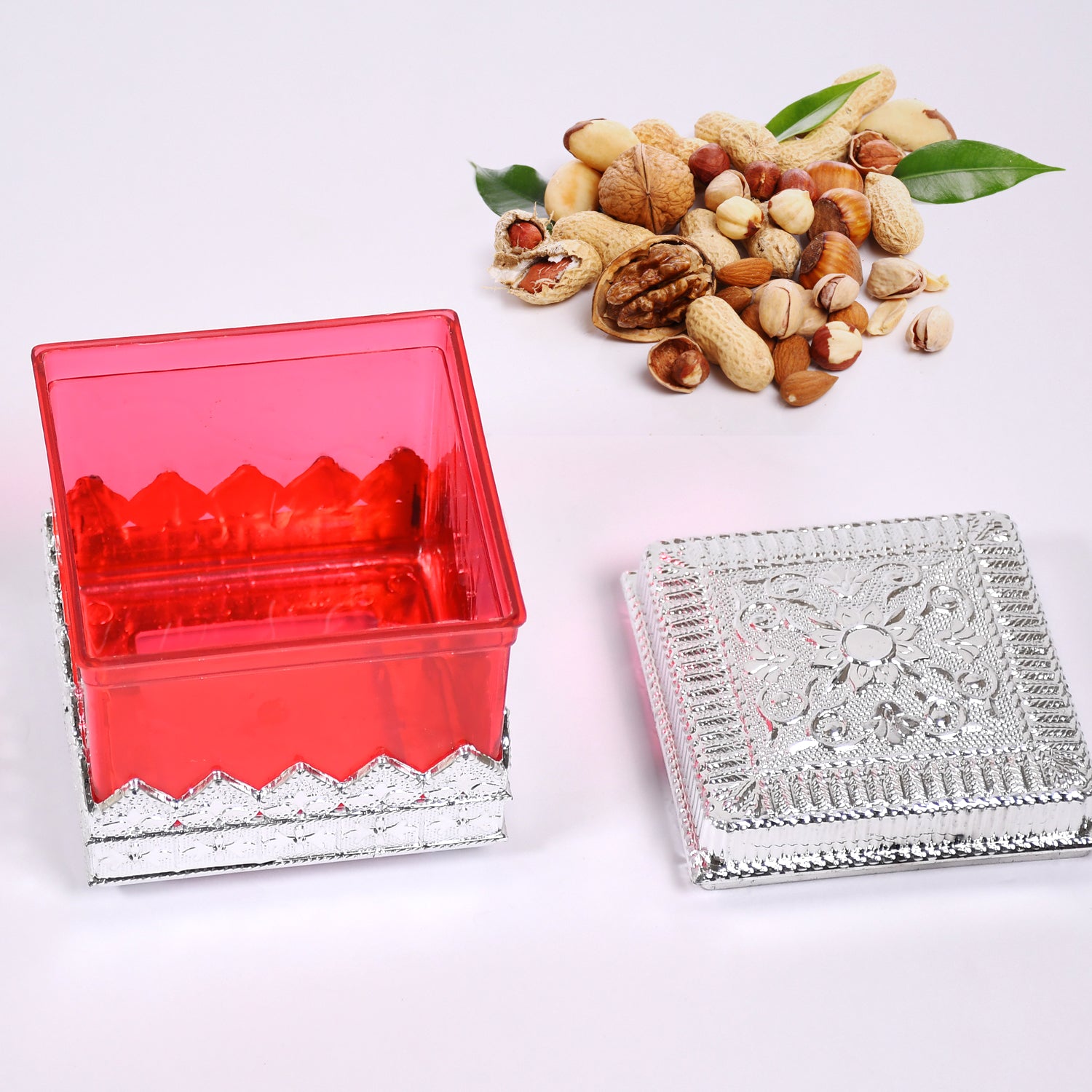 7129 Ruby Dryfruit Storage Container Attractive Design Box For Home Gifting Kitchen Use - warehousetech13