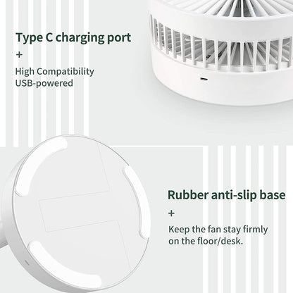 Telescopic Electric Desktop Fan Height Adjustable Foldable Portable For Travelcarry Silent Table Top Personal Fan For Bedside Office Table (Battery Not Include) - warehousetech13