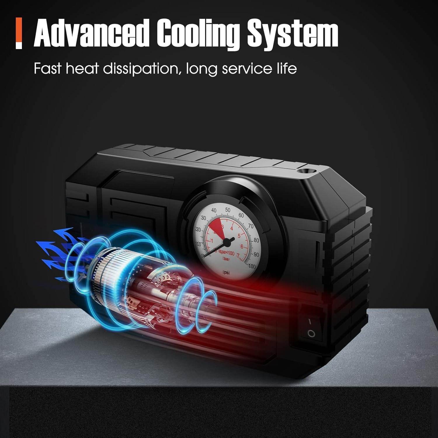 Tire Inflator Portable Air Compressor 12v Small Air Pump For Car Tires Bicycle Balloons Cars Bike Bicycles And Other Inflatables With Led Light (12v) - warehousetech13