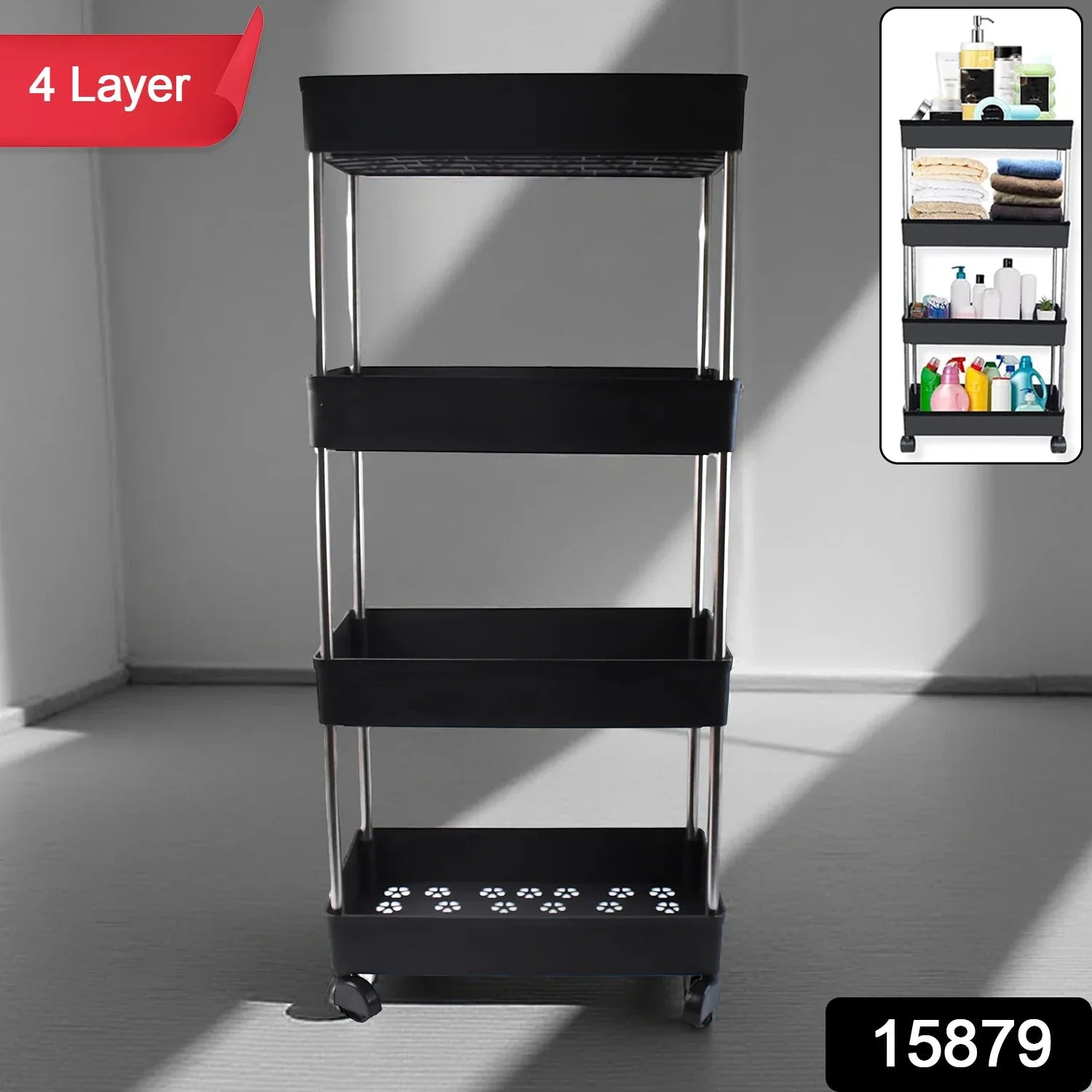 Movable Storage Rack Trolley - warehousetech13