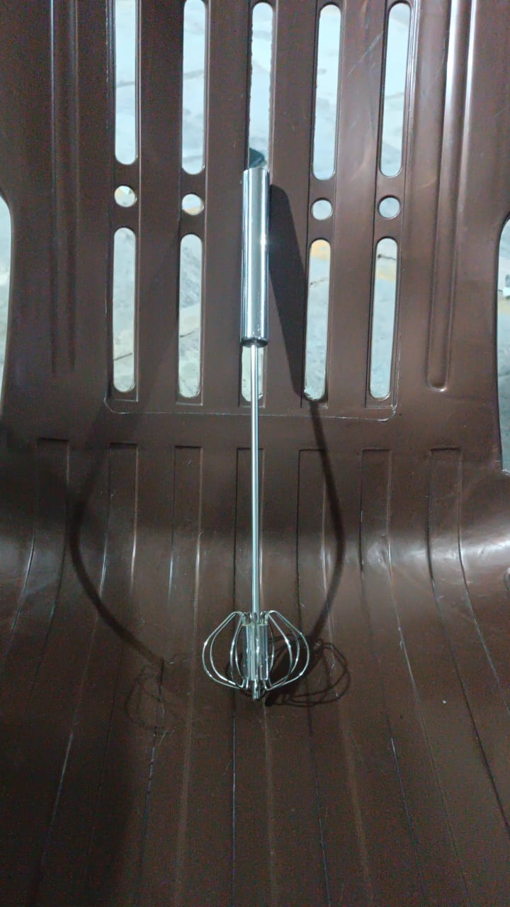 Big Stainless Steel Egg Whisk Hand Push Rotary Whisk Blender (1 Pc 35 Cm) - warehousetech13