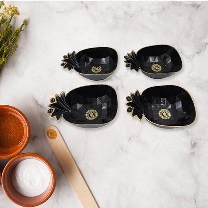 Pine Junction Ceramic Tea Cups Mug Set With Pineapple Shape Serving Bowl (12 Pcs Set) - warehousetech13