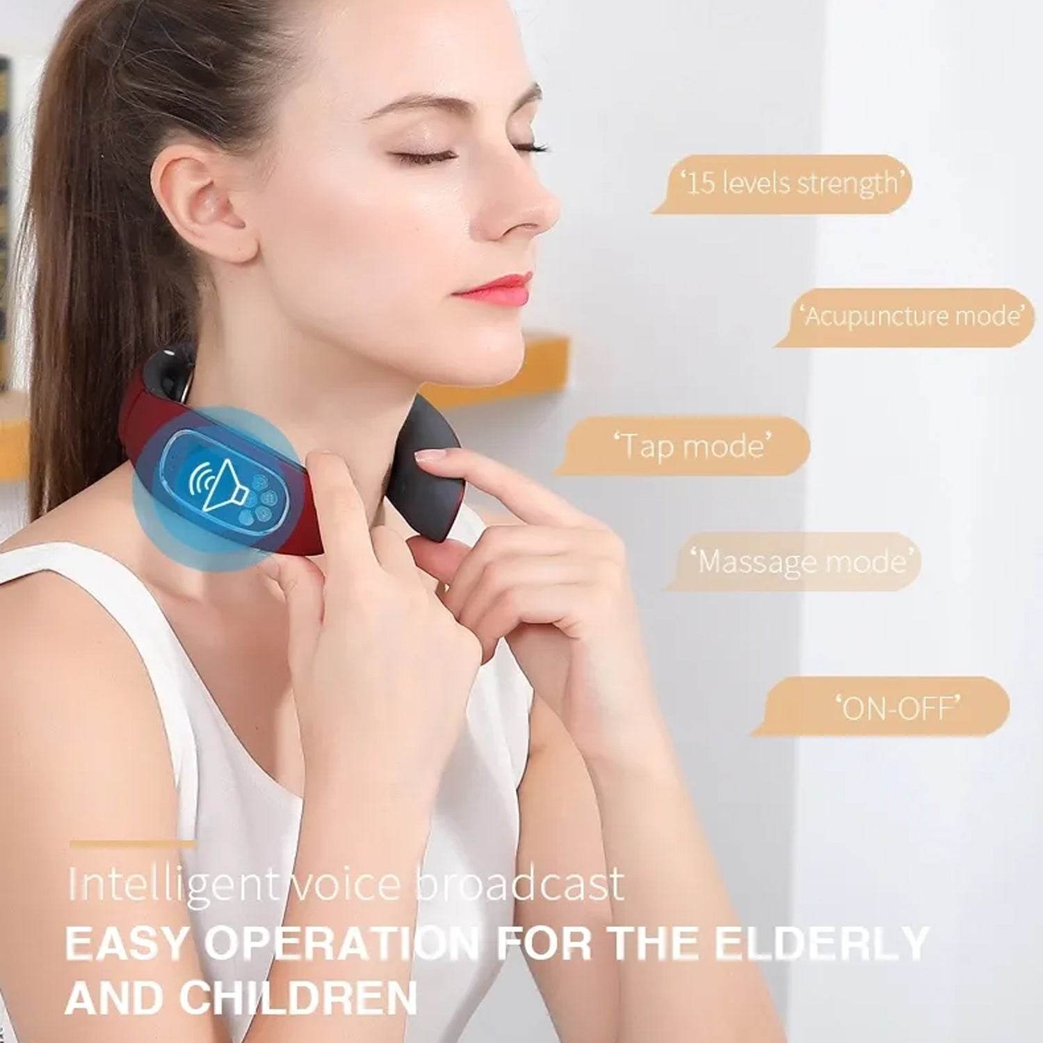 6 Heads Smart Electric Neck And Back Pulse Massager Wireless (1 Pc) - warehousetech13