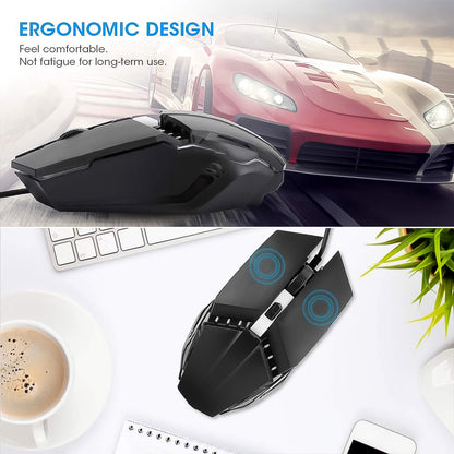 Usb Wired Mouse Ergonomic Design Gaming Mouse (1 Pc) - warehousetech13