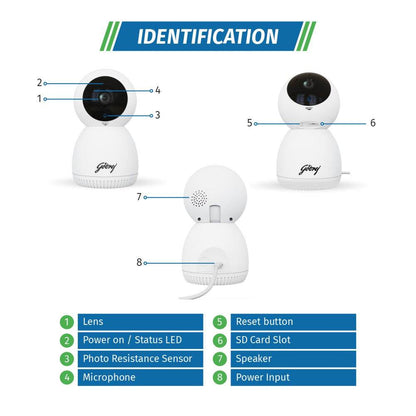 Godrej EVE PRO 5 Pan Tilt Smart WiFi Security Camera With 350 Degree - warehousetech13