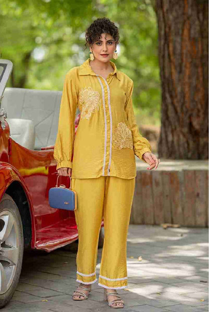 Adhira Women's Floral Print Shirt and Pant Set