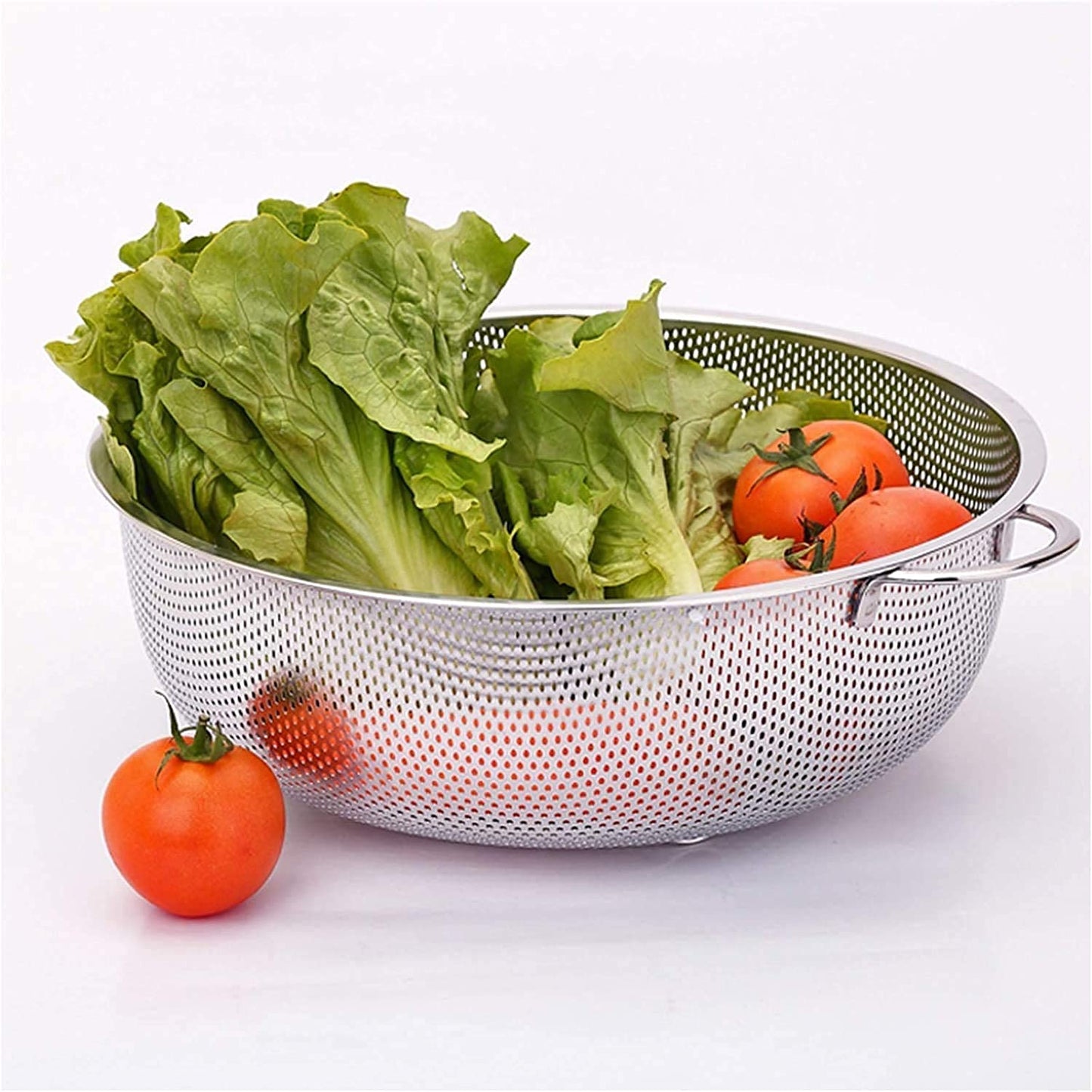 Stainless Steel Rice Vegetables Washing Bowl Strainer Collapsible Strainer. - warehousetech13