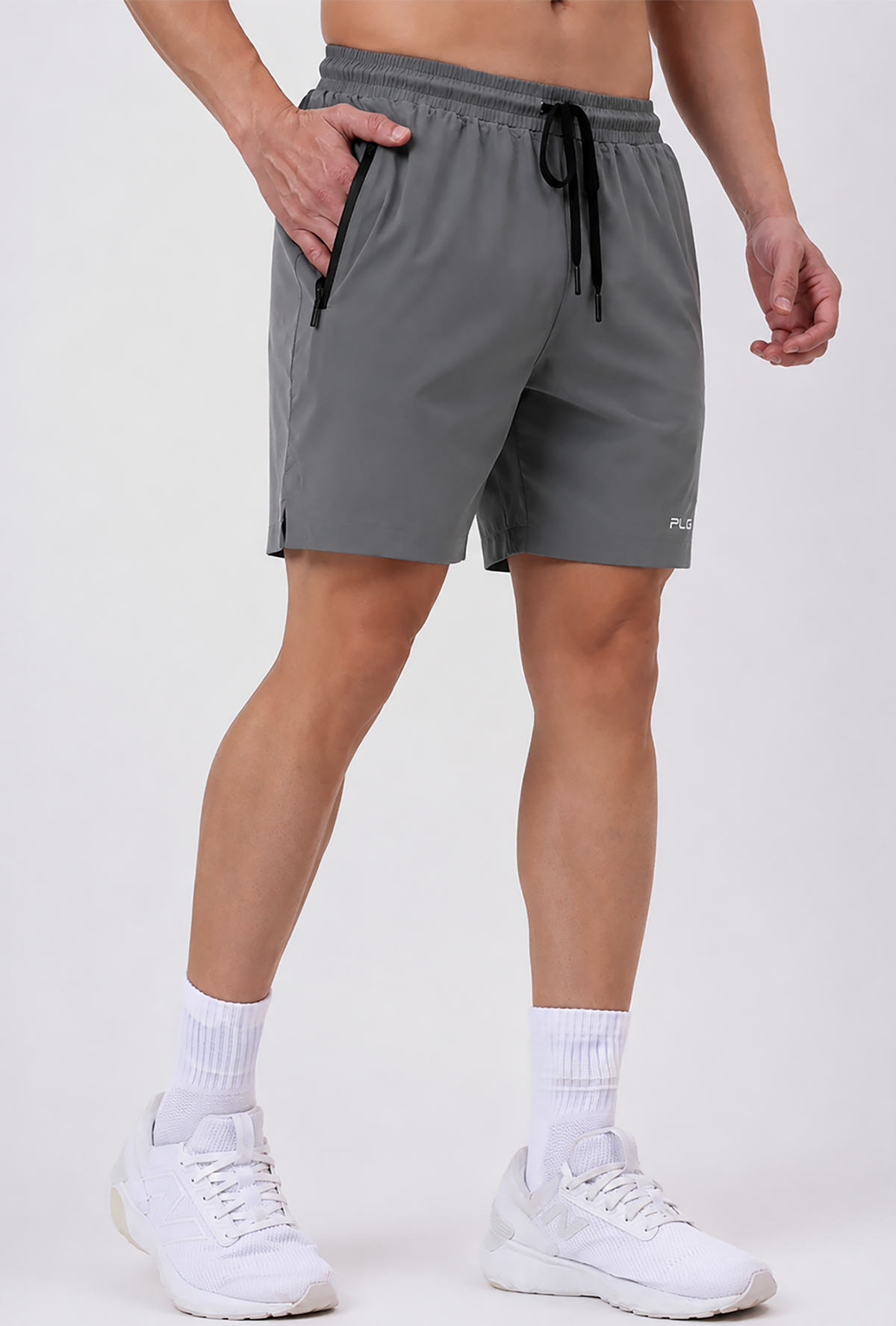 Running Shorts Metallic Grey