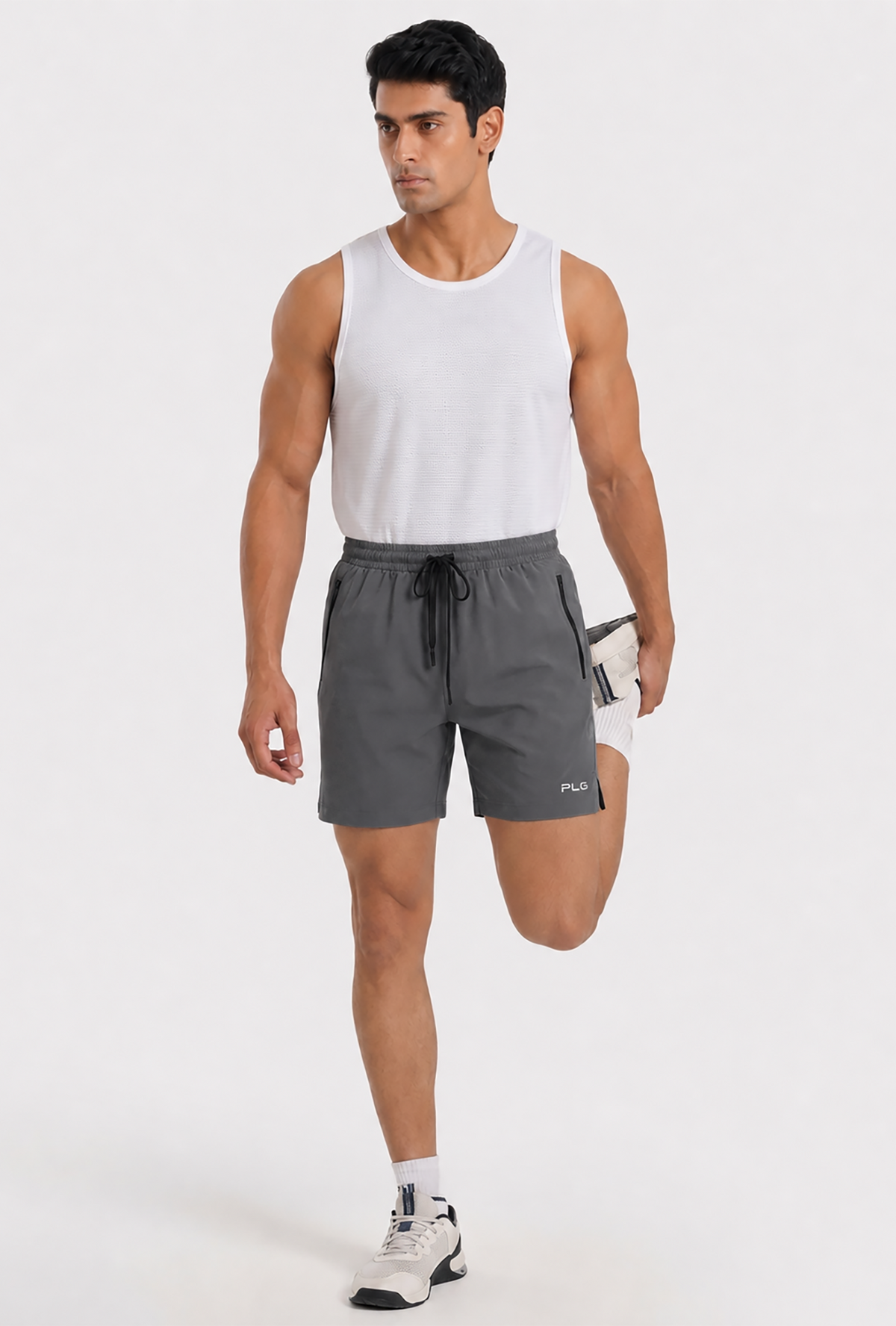 Running Shorts Metallic Grey