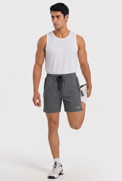 Running Shorts Metallic Grey