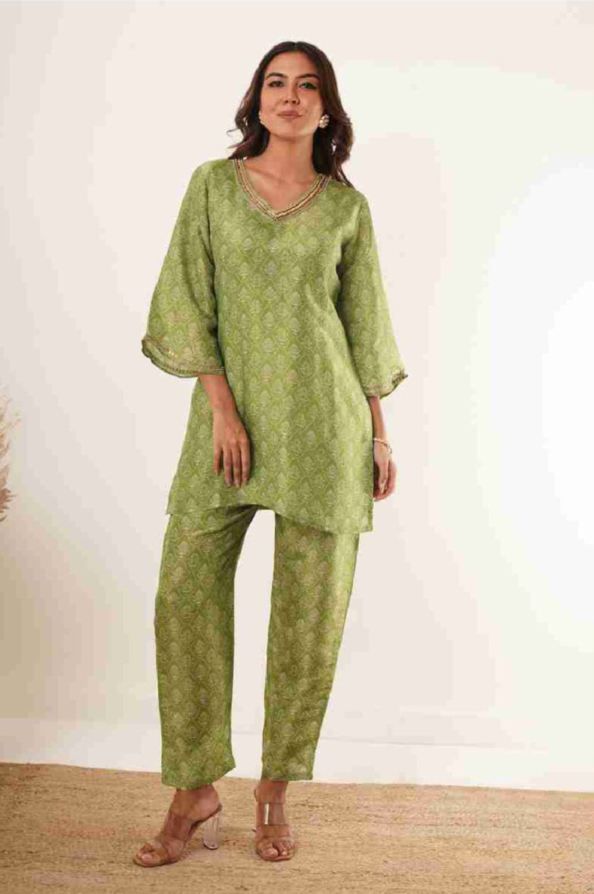 Avani Red Co-Ord Set with Bell Sleeves - warehousetech13