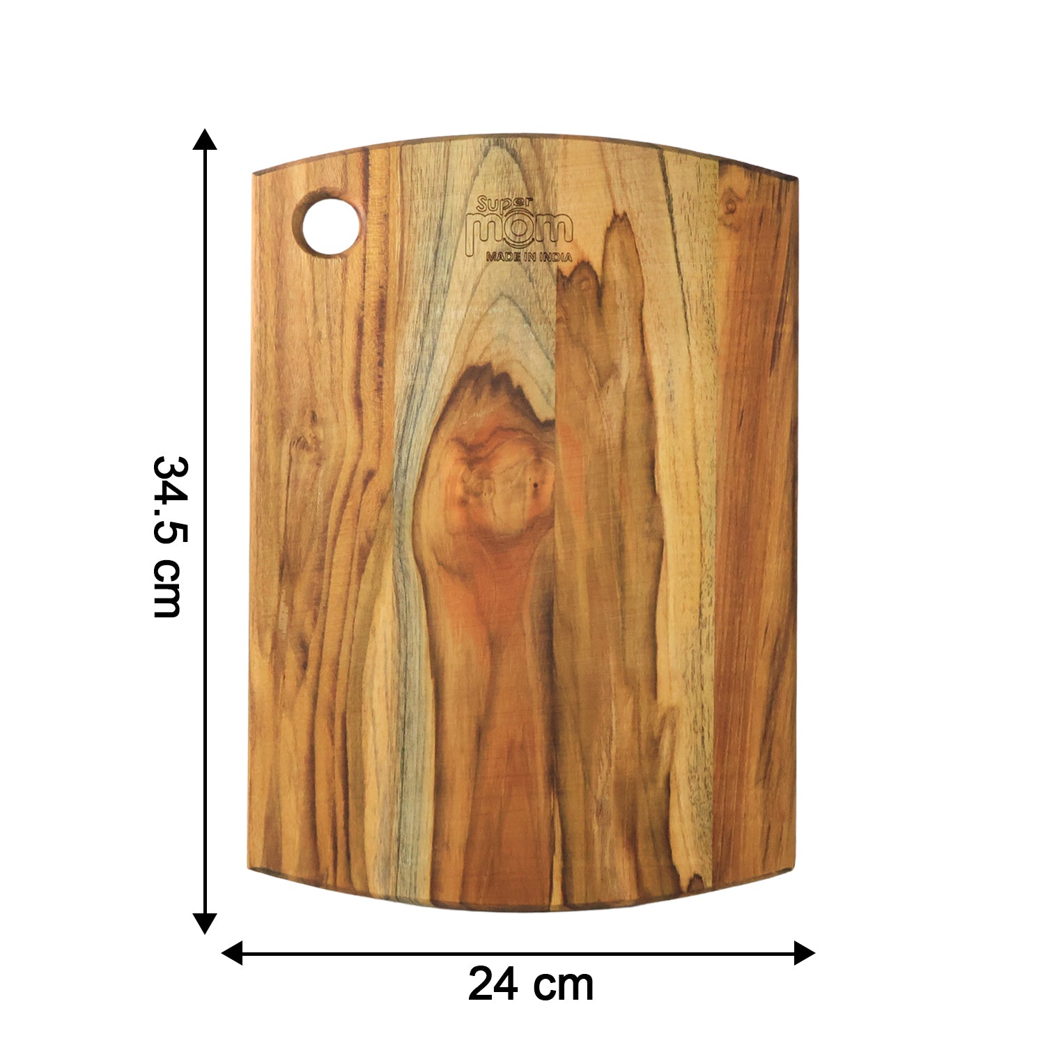 Supermom Premium Teak Wood Chopping Board For Kitchen (1 Pc) - warehousetech13