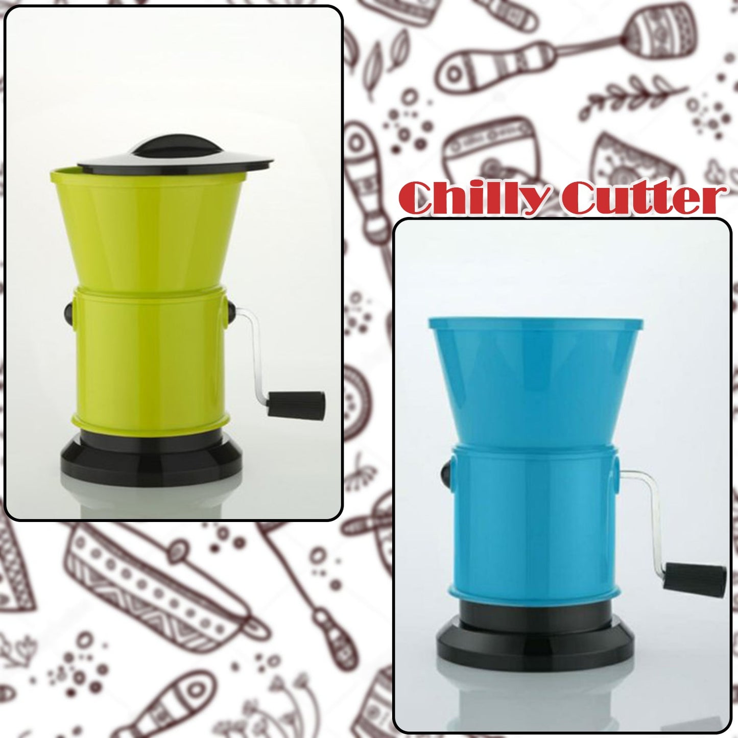 2674 Round Chilly Cutter And Grinder Tool With Effective Sharp Chopping And Cutting Blade System. - warehousetech13