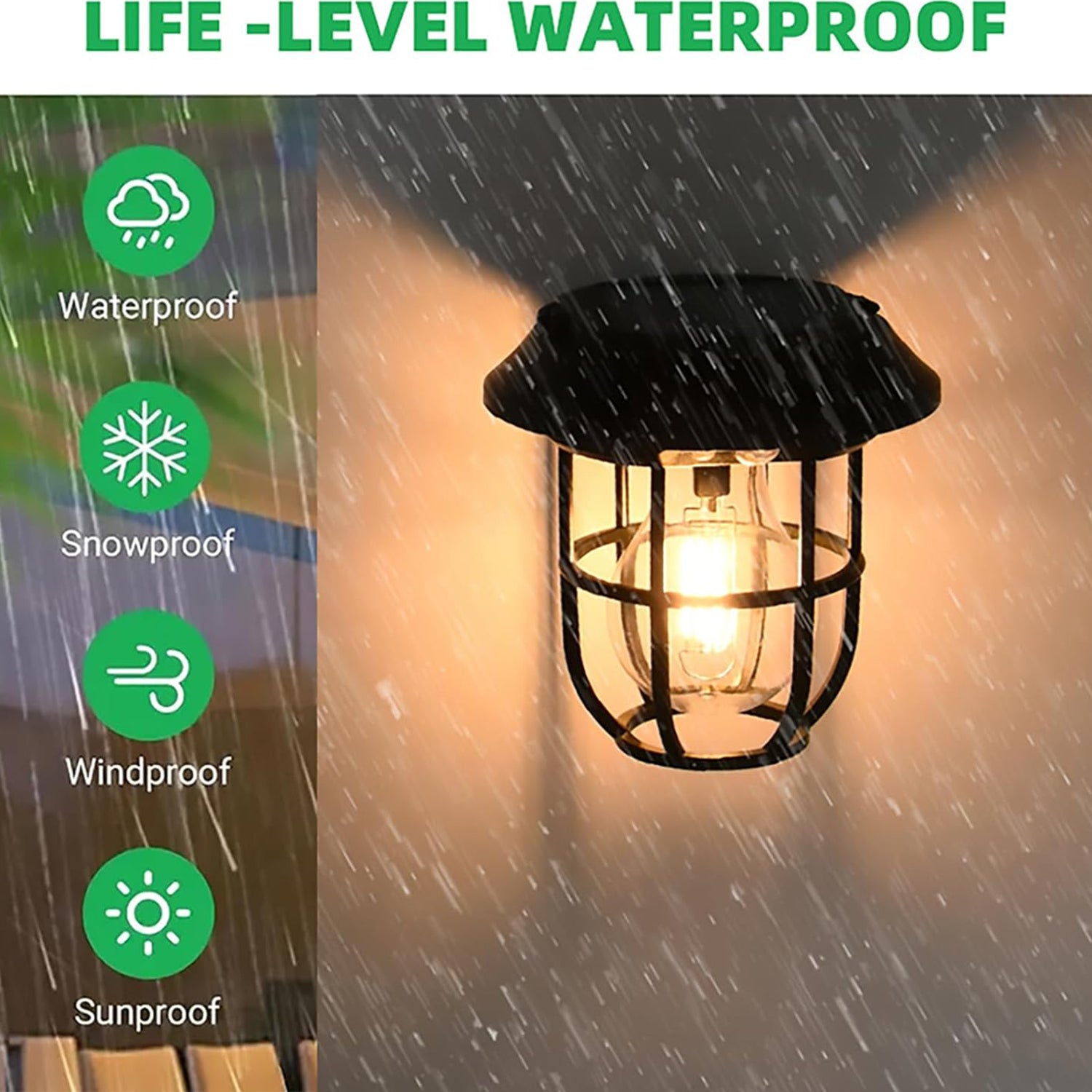 Solar Lantern Wall Lights Fixtures With Motion Sensor (1 Pc) - warehousetech13