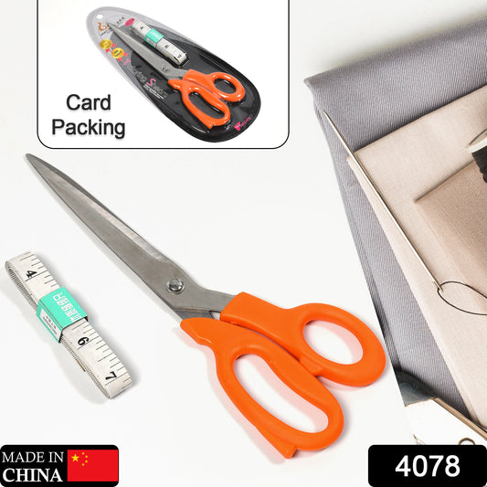 4078 Tailor Scissors And Measuring Tape High Quality Scissor With Flexible Measuring Tape For Tailor Home Use Scissor - warehousetech13