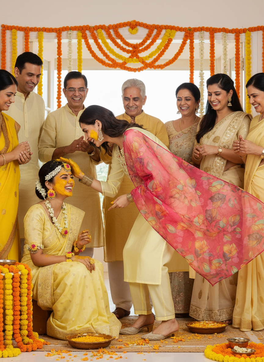 Butter Yellow Chanderi Silk Kurta Set with Resham Zari Floral Embroidery