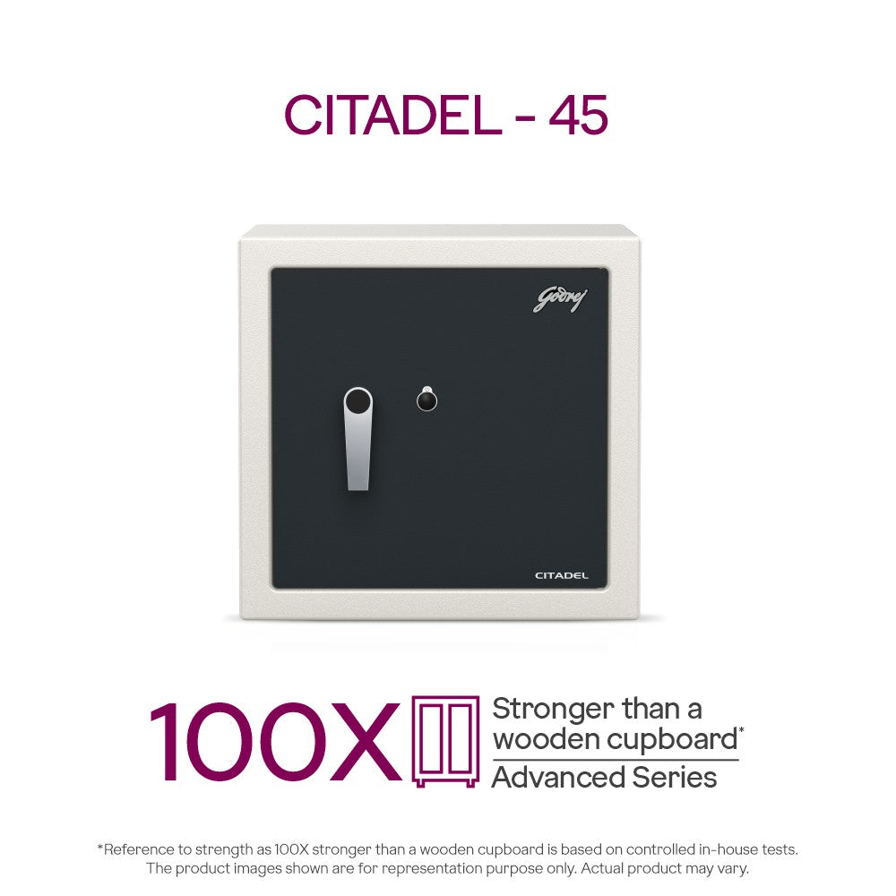 Godrej Citadel 45 V2 Home Locker | 42L Steel Safe with Mechanical Lock