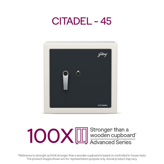 Godrej Citadel 45 V2 Home Locker | 42L Steel Safe with Mechanical Lock