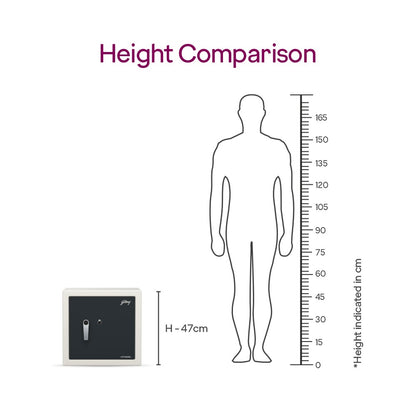 Godrej Citadel 45 V2 Home Locker | 42L Steel Safe with Mechanical Lock