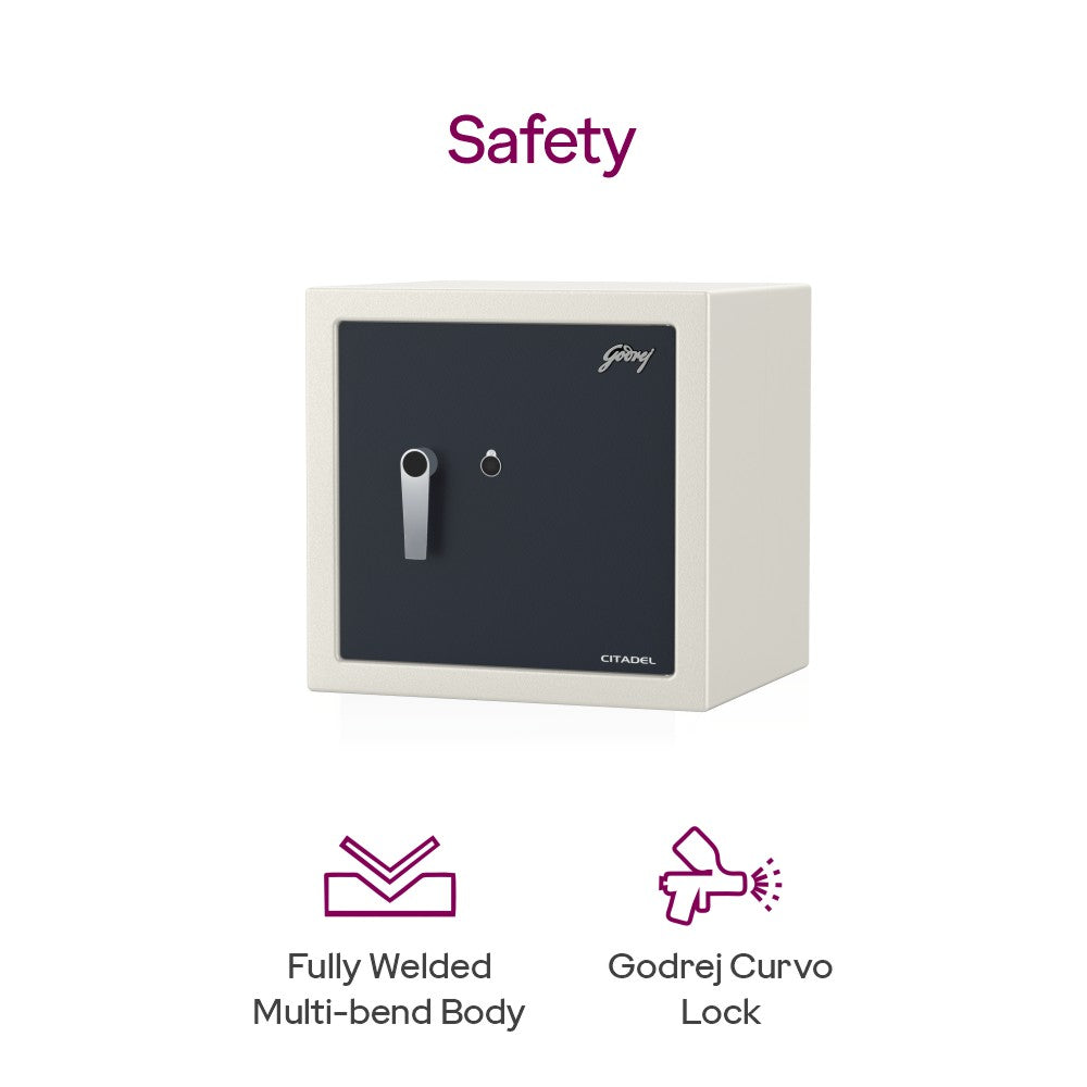 Godrej Citadel 45 V2 Home Locker | 42L Steel Safe with Mechanical Lock