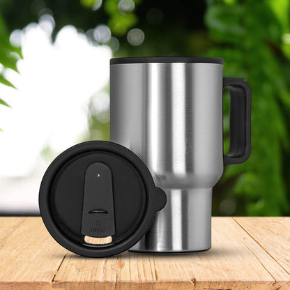 Stainless Steel Vacuum Glass Insulated Glass Coffee Cups (With Lid Handle 1 Pc) - warehousetech13