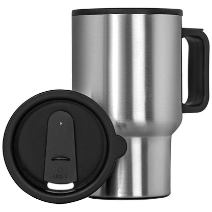 Stainless Steel Vacuum Glass Insulated Glass Coffee Cups (With Lid Handle 1 Pc) - warehousetech13