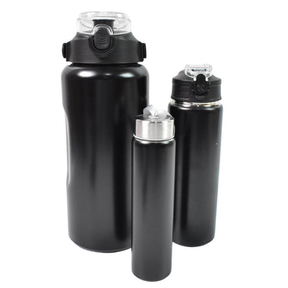 3 In 1 Stainless Steel Insulated Water Bottle Double Wall Vacuum (3 Pcs Set Different Size) - warehousetech13