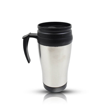 Stainless Steel Vacuum Glass Insulated Glass Coffee Cups (With Lid Handle 1 Pc) - warehousetech13